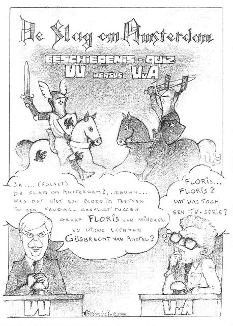 Historisch Café 14-06-2006 - karikatuur door Gijs Sevenhuijsen
