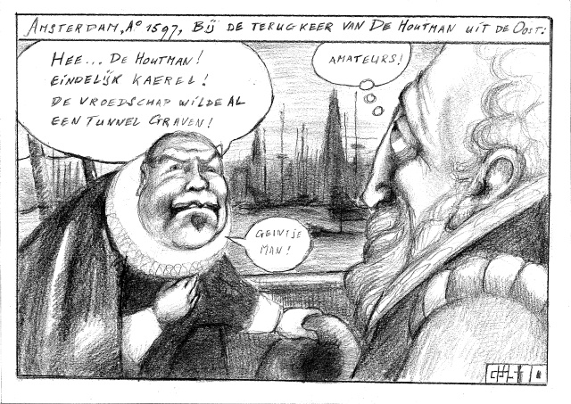Historisch Café 13-01-2010 - Karikatuur door Gijs Sevenhuijsen