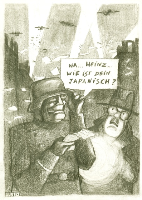 Historisch Café 10-11-2010 - Karikatuur door Gijs Sevenhuijsen